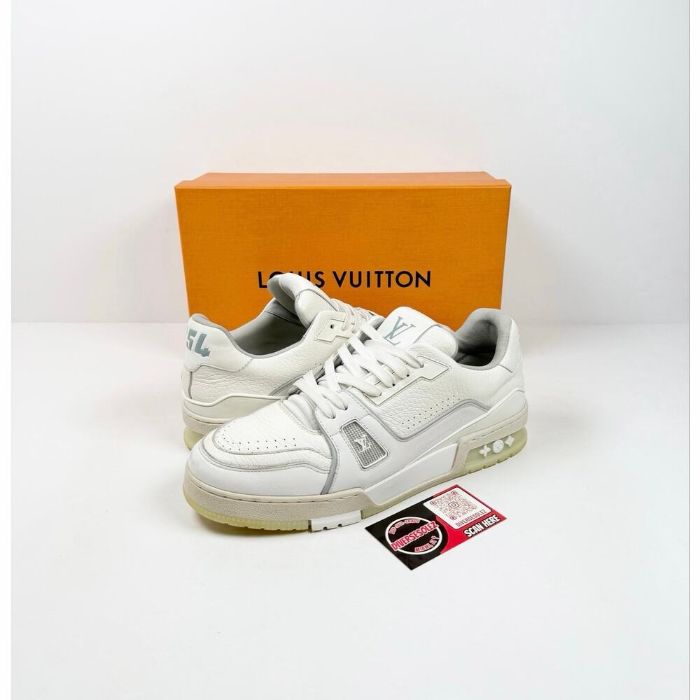 Size 7.5UK/8.5US - Louis Vuitton White Leather Trainers